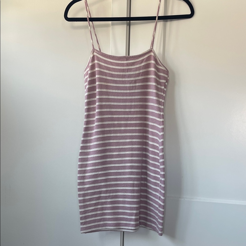 Striped Purple and White Dress